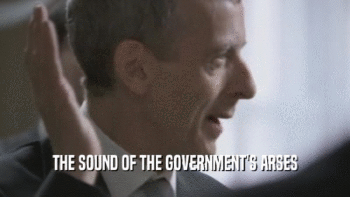 THE SOUND OF THE GOVERNMENT'S ARSES  