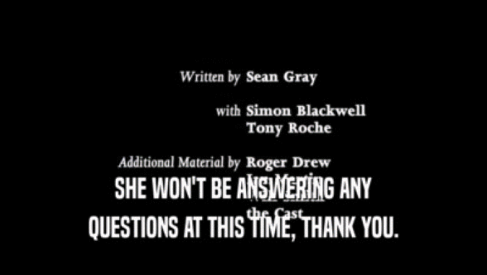 SHE WON'T BE ANSWERING ANY QUESTIONS AT THIS TIME, THANK YOU. 