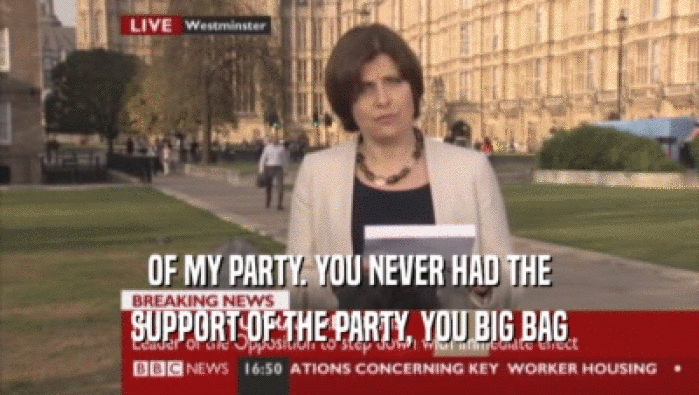 OF MY PARTY. YOU NEVER HAD THE SUPPORT OF THE PARTY, YOU BIG BAG SUPPORT OF THE PARTY, YOU BIG BAG