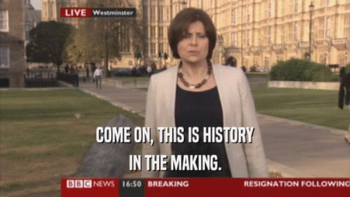 COME ON, THIS IS HISTORY IN THE MAKING. 