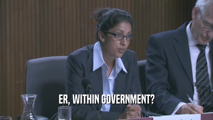 ER, WITHIN GOVERNMENT?  