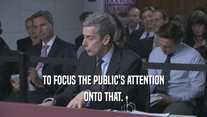TO FOCUS THE PUBLIC'S ATTENTION ONTO THAT. 