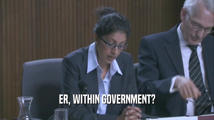 ER, WITHIN GOVERNMENT?  