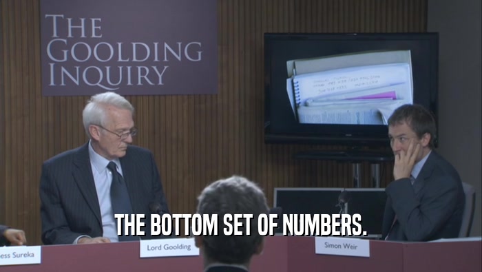 THE BOTTOM SET OF NUMBERS.  