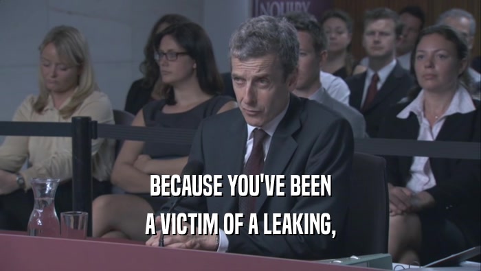 BECAUSE YOU'VE BEEN
 A VICTIM OF A LEAKING,
 