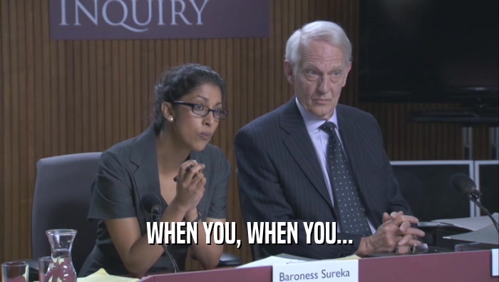WHEN YOU, WHEN YOU...  