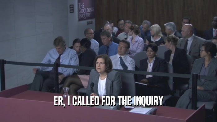ER, I CALLED FOR THE INQUIRY  