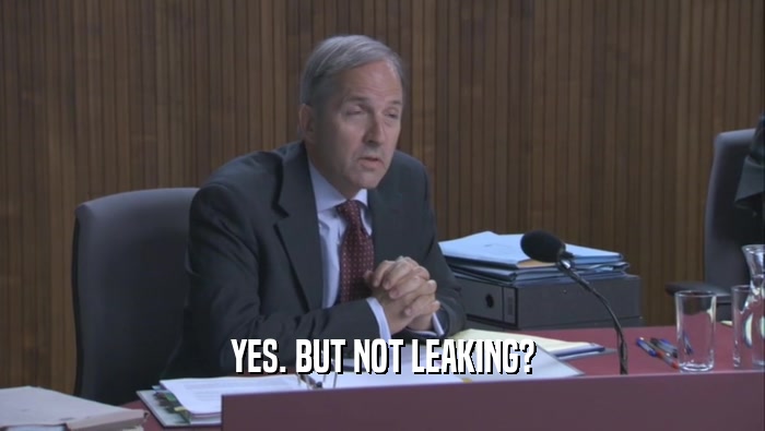 YES. BUT NOT LEAKING?  