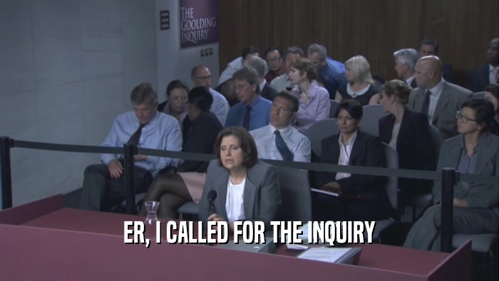 ER, I CALLED FOR THE INQUIRY  
