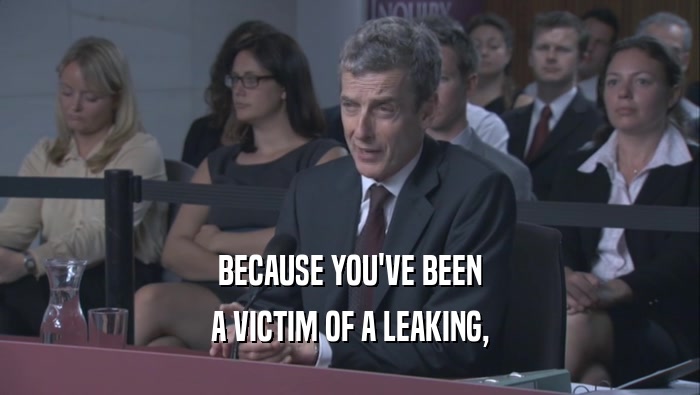 BECAUSE YOU'VE BEEN A VICTIM OF A LEAKING, 