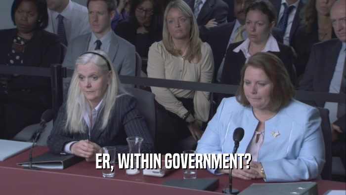 ER, WITHIN GOVERNMENT?  