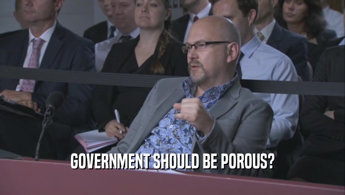 GOVERNMENT SHOULD BE POROUS?  