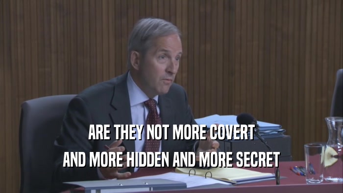 ARE THEY NOT MORE COVERT AND MORE HIDDEN AND MORE SECRET AND MORE HIDDEN AND MORE SECRET