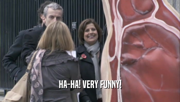 HA-HA! VERY FUNNY!  