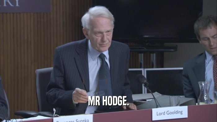 MR HODGE.  