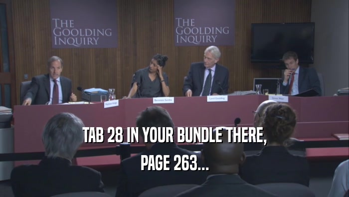 TAB 28 IN YOUR BUNDLE THERE, PAGE 263... 