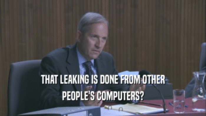 THAT LEAKING IS DONE FROM OTHER PEOPLE'S COMPUTERS? 