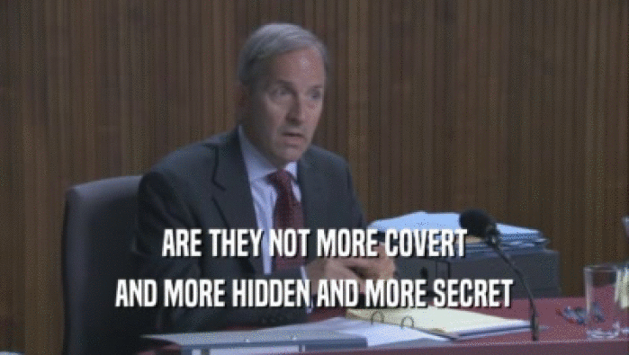 ARE THEY NOT MORE COVERT AND MORE HIDDEN AND MORE SECRET AND MORE HIDDEN AND MORE SECRET