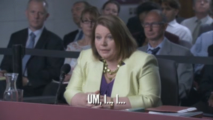 UM, I... I...  