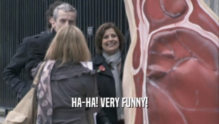 HA-HA! VERY FUNNY!  