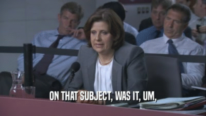 ON THAT SUBJECT, WAS IT, UM,  
