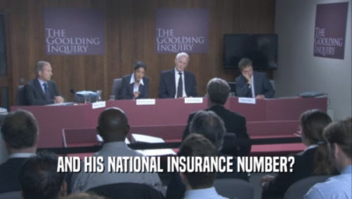 AND HIS NATIONAL INSURANCE NUMBER?  