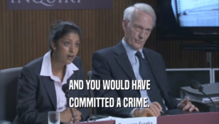 AND YOU WOULD HAVE COMMITTED A CRIME. 