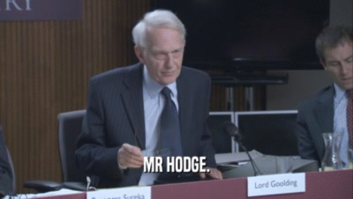 MR HODGE.  