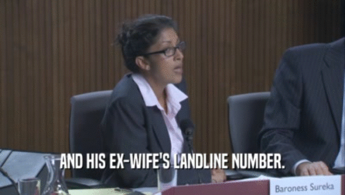 AND HIS EX-WIFE'S LANDLINE NUMBER.  