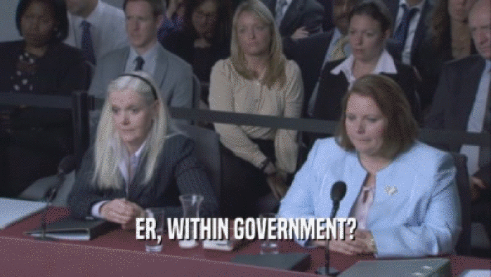 ER, WITHIN GOVERNMENT?  