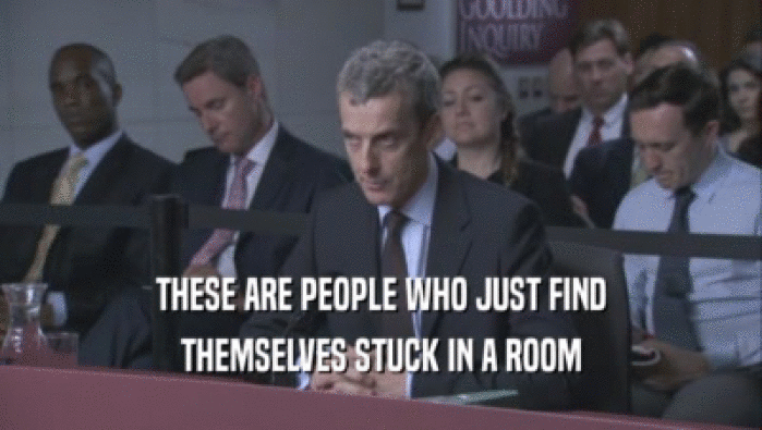 THESE ARE PEOPLE WHO JUST FIND THEMSELVES STUCK IN A ROOM THEMSELVES STUCK IN A ROOM