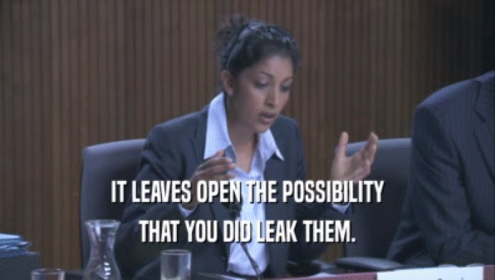 IT LEAVES OPEN THE POSSIBILITY THAT YOU DID LEAK THEM. 