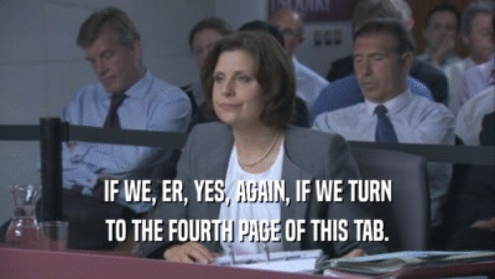 IF WE, ER, YES, AGAIN, IF WE TURN TO THE FOURTH PAGE OF THIS TAB. 