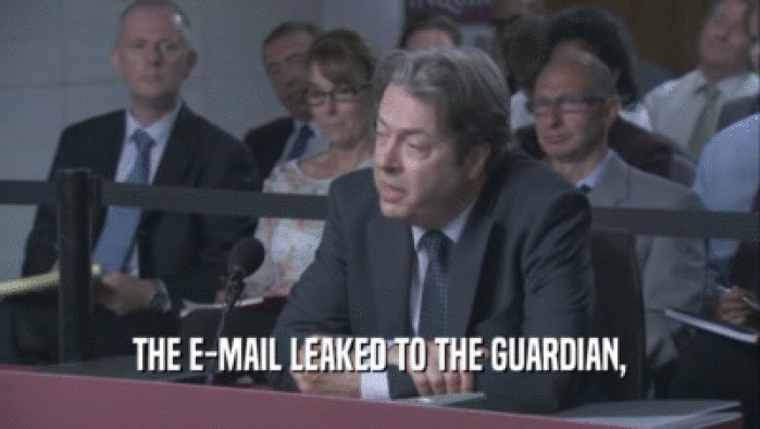 THE E-MAIL LEAKED TO THE GUARDIAN,
  