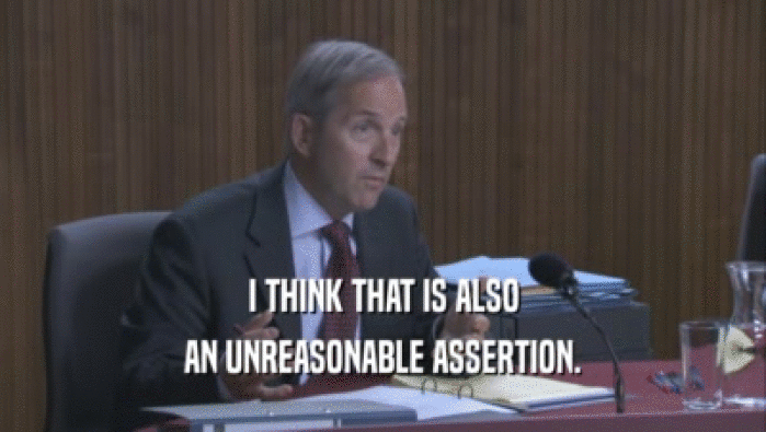 I THINK THAT IS ALSO AN UNREASONABLE ASSERTION. 