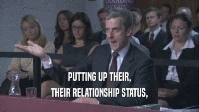 PUTTING UP THEIR, THEIR RELATIONSHIP STATUS, 