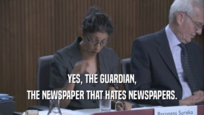 YES, THE GUARDIAN, THE NEWSPAPER THAT HATES NEWSPAPERS. 