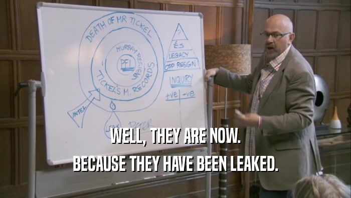 WELL, THEY ARE NOW. BECAUSE THEY HAVE BEEN LEAKED. 