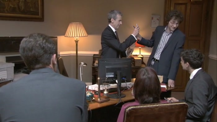JESUS, MALCOLM! YOU COULD HAVE LEFT IT IN THE ENVELOPE. 
