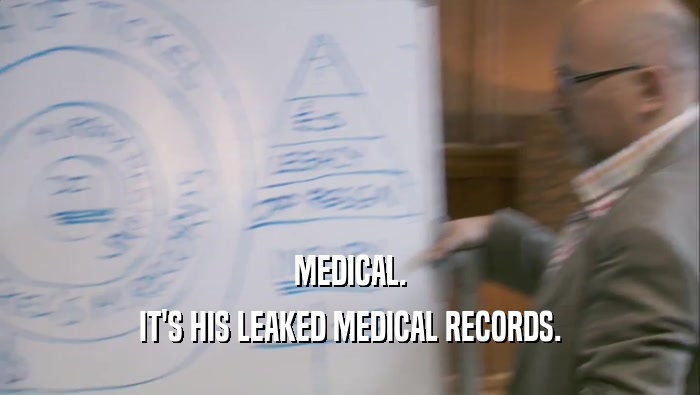 MEDICAL. IT'S HIS LEAKED MEDICAL RECORDS. 