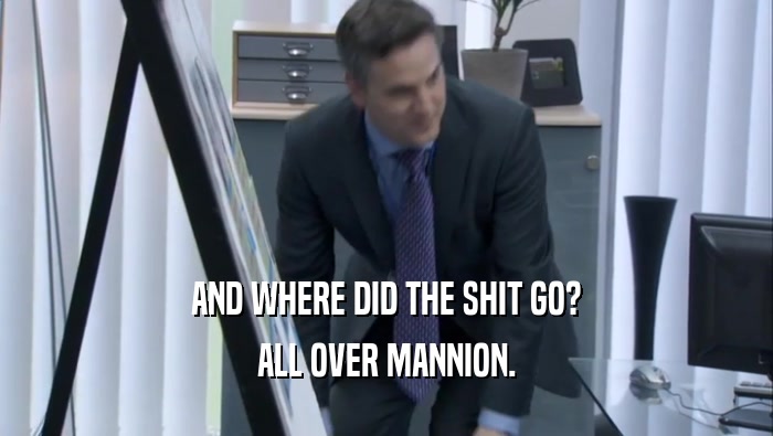 AND WHERE DID THE SHIT GO? ALL OVER MANNION. 