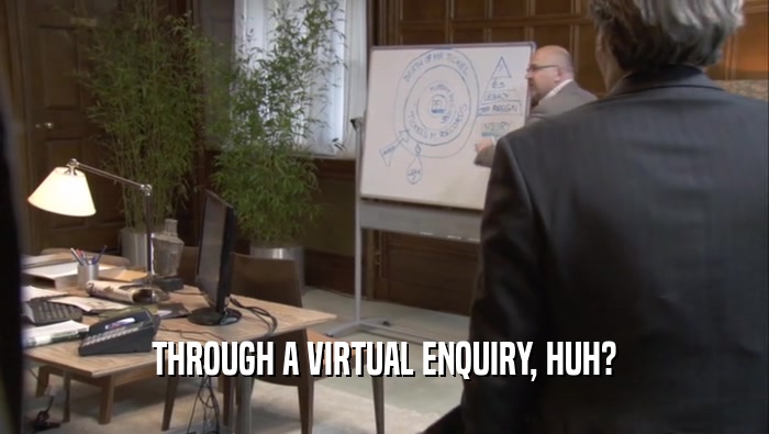 THROUGH A VIRTUAL ENQUIRY, HUH?  