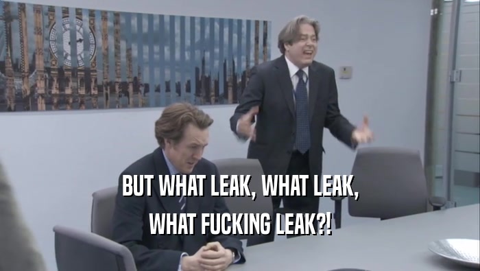 BUT WHAT LEAK, WHAT LEAK, WHAT FUCKING LEAK?! 