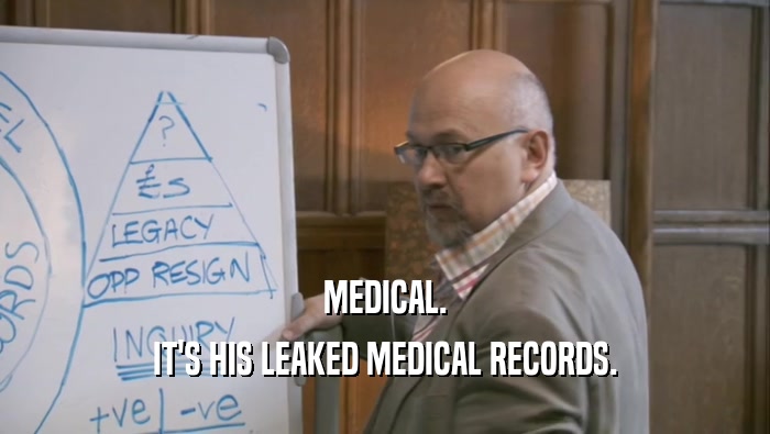 MEDICAL. IT'S HIS LEAKED MEDICAL RECORDS. 