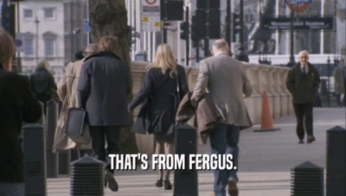 THAT'S FROM FERGUS.  