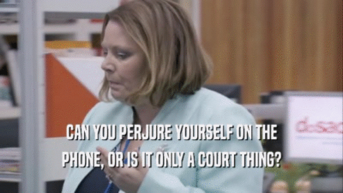 CAN YOU PERJURE YOURSELF ON THE PHONE, OR IS IT ONLY A COURT THING? 