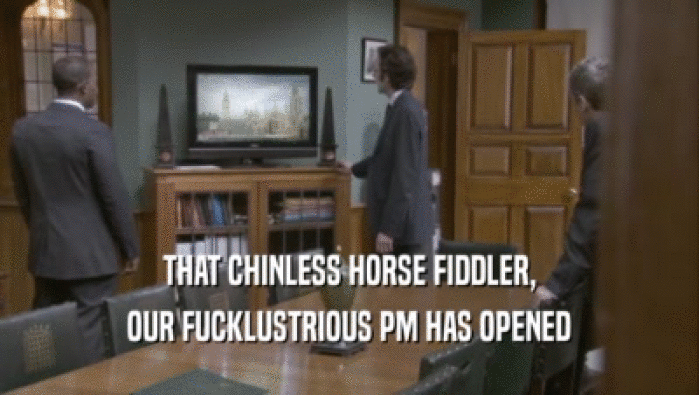 THAT CHINLESS HORSE FIDDLER,
 OUR FUCKLUSTRIOUS PM HAS OPENED
 