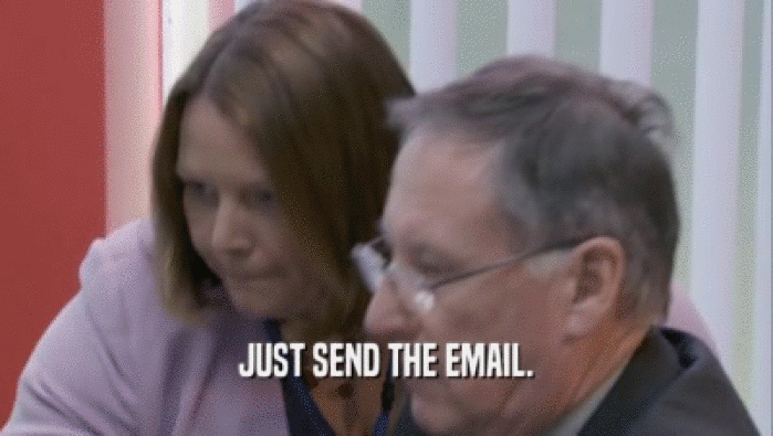 JUST SEND THE EMAIL.  